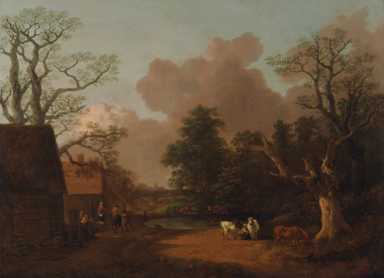 Landskap med Milkmaid av Thomas Gainsborough