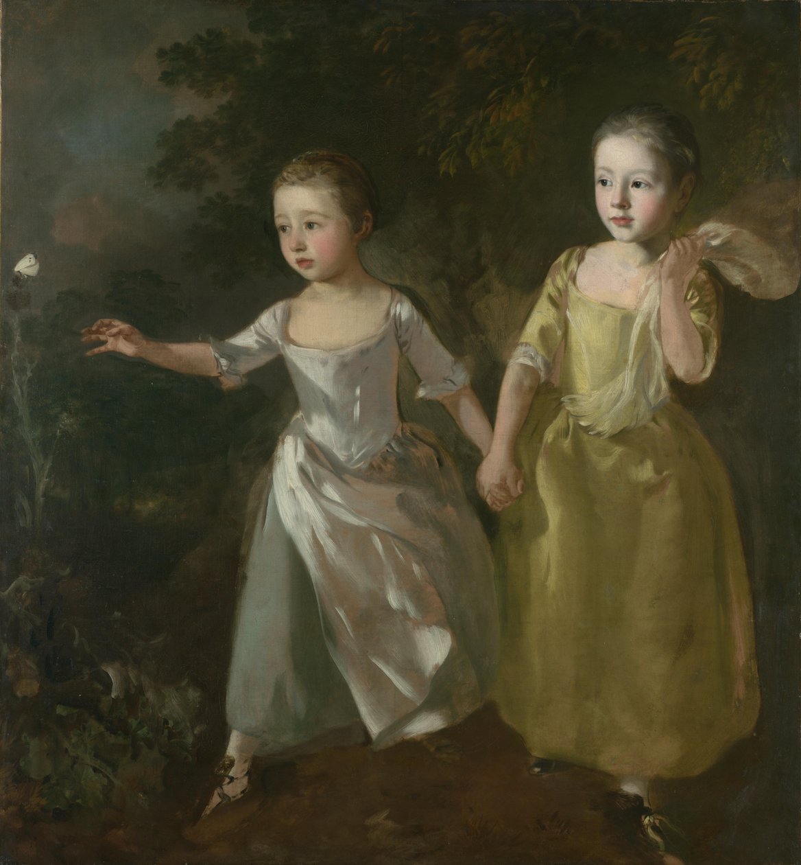 Malers døtre på sommerfugljakt av Thomas Gainsborough