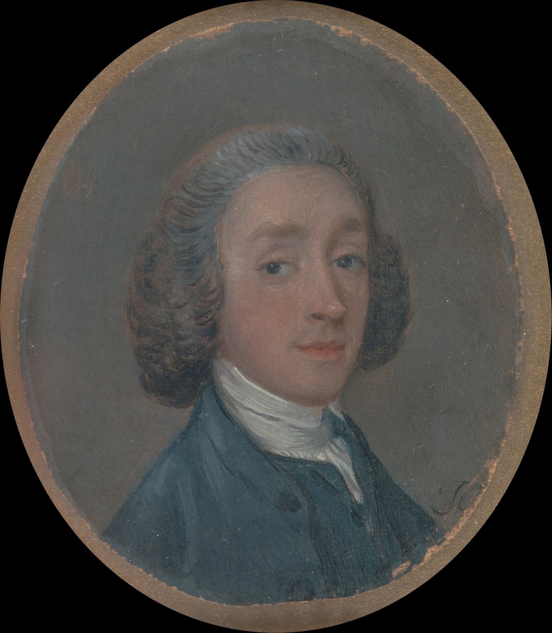 Portrett av en ung mann med pulverisert hår av Thomas Gainsborough
