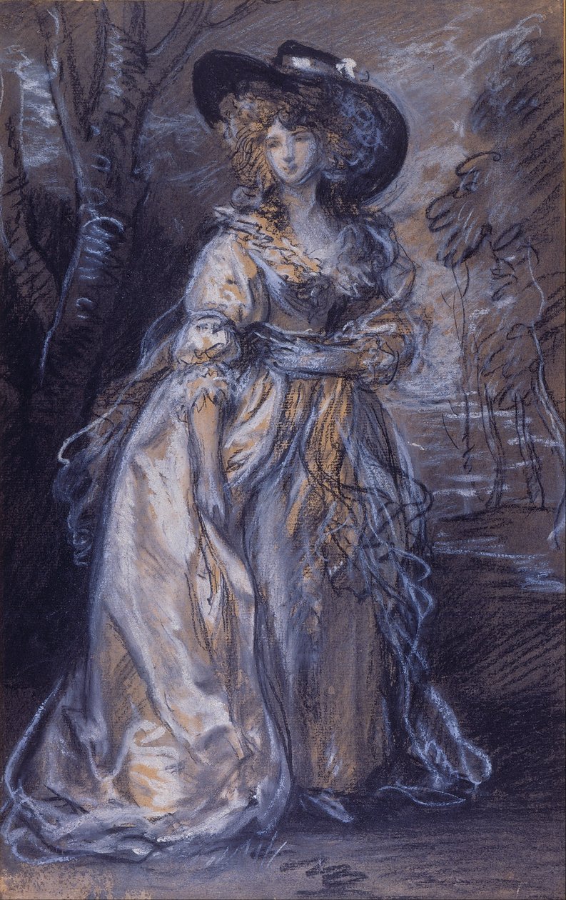 Studie av en dame av Thomas Gainsborough