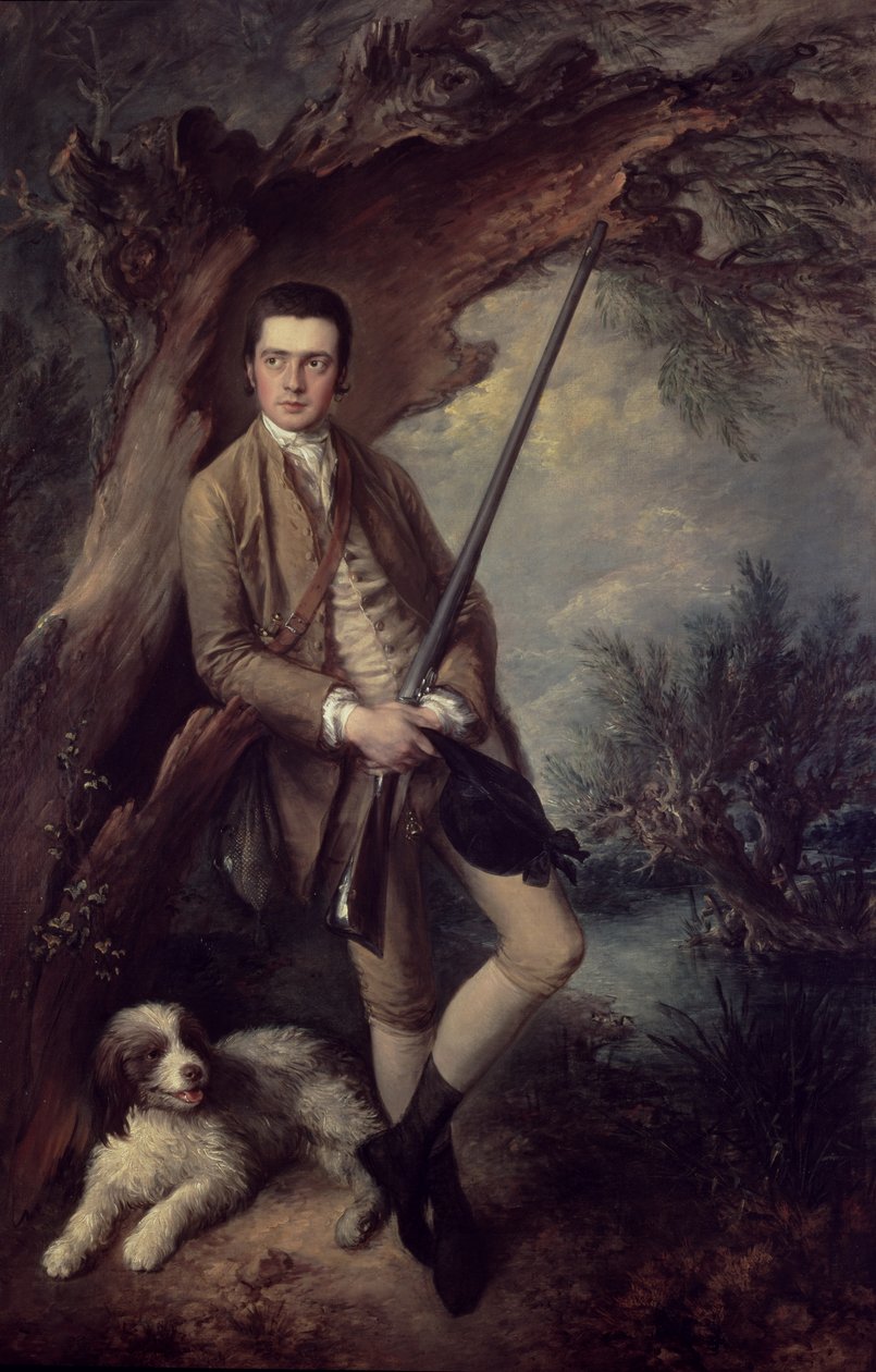 William Poyntz fra Midgham og hunden hans Amber av Thomas Gainsborough