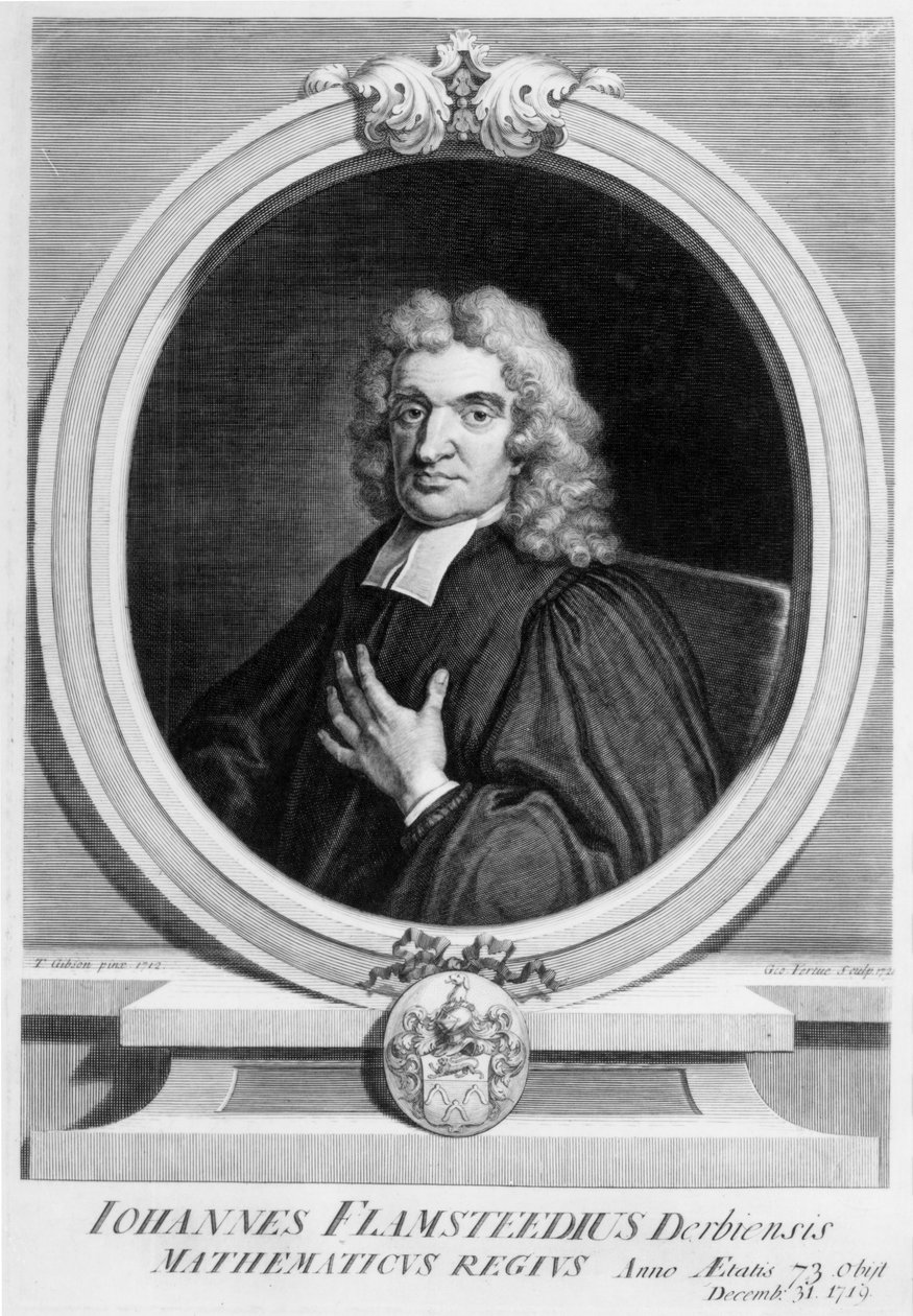 Sir John Flamsteed, gravert av George Vertue, 1719 av Thomas Gibson