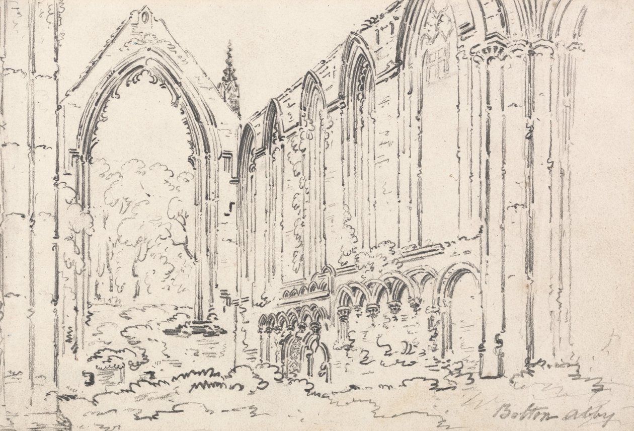 Bolton Abbey, Lancashire av Thomas Girtin