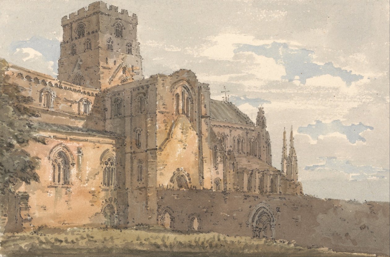 Carlisle Cathedral, Cumberland, fra sør-vest av Thomas Girtin