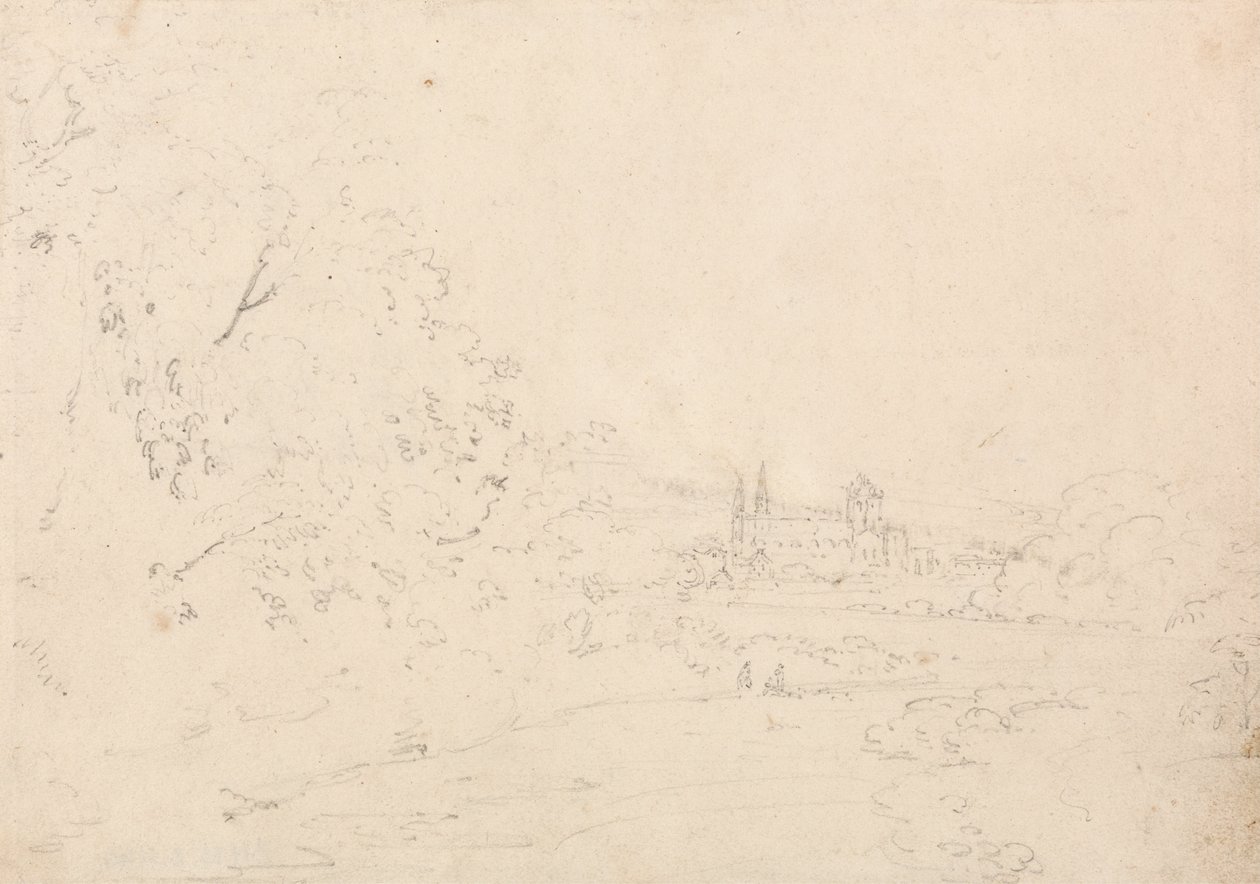 Fjernvisning av Jedburgh av Thomas Girtin