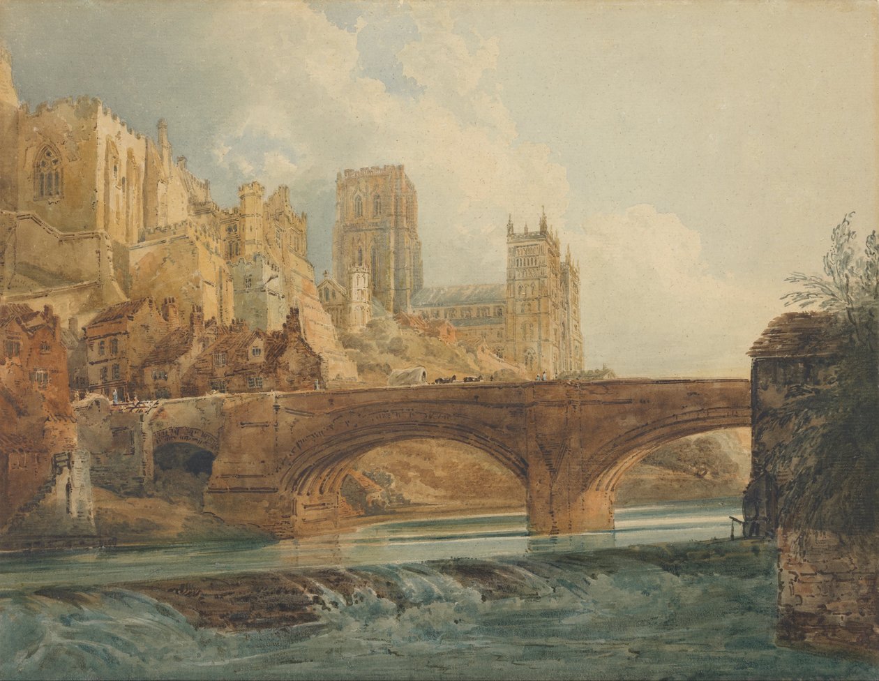 Durham katedral og slott av Thomas Girtin