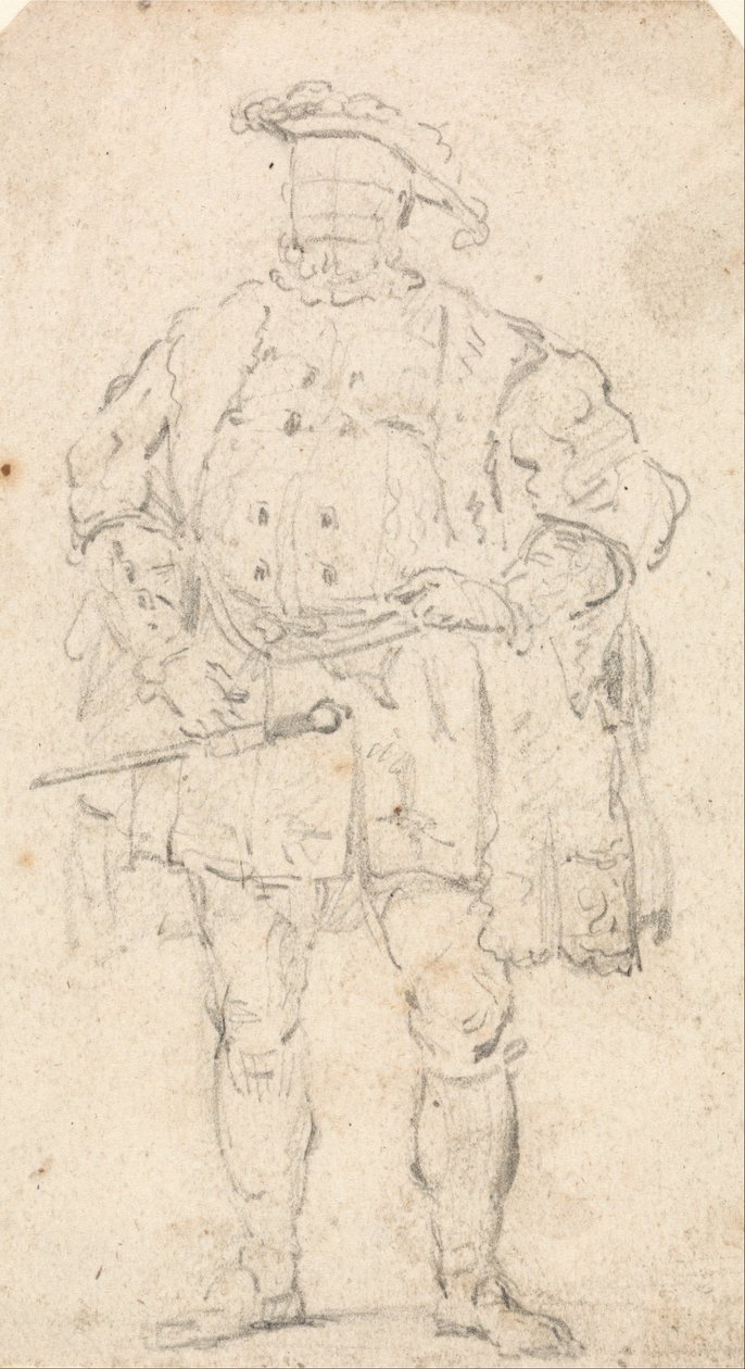Figur Kostymestudie av Henry VIII av Thomas Girtin