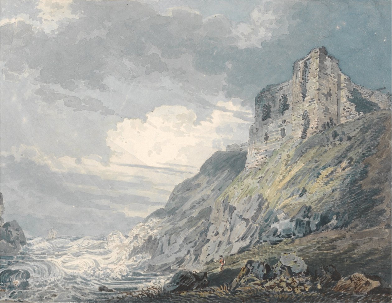 Findlater Castle, Banff av Thomas Girtin