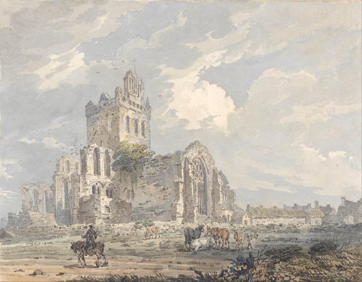 Jedburgh Abbey, Roxburghshire av Thomas Girtin