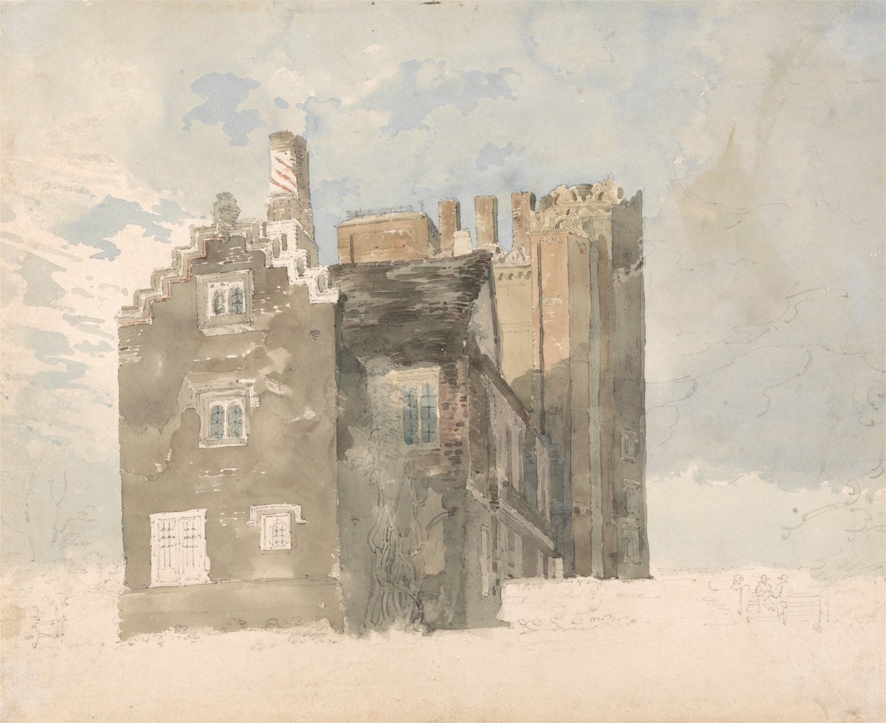 Lag Marney Hall, Essex av Thomas Girtin