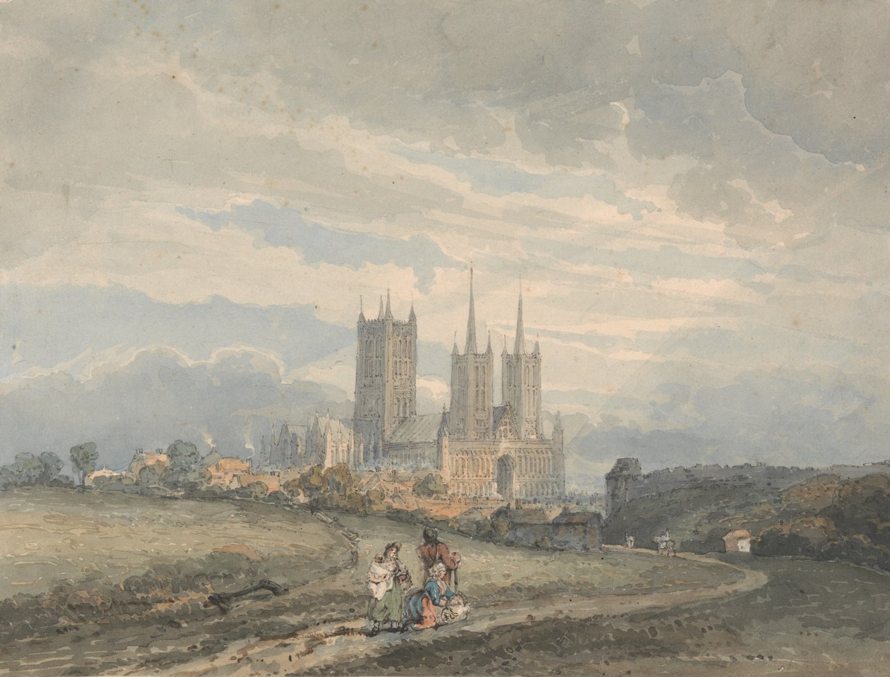 Lincoln Cathedral av Thomas Girtin