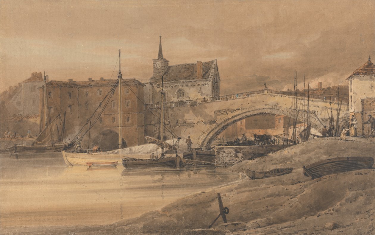 Ouse Bridge, York av Thomas Girtin