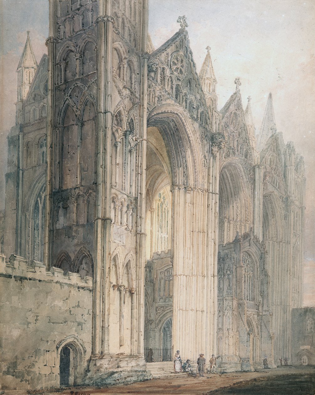 Peterborough katedral av Thomas Girtin