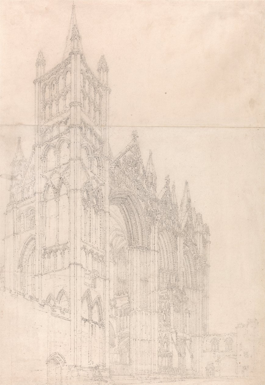 Peterborough katedral, Cambridgeshire av Thomas Girtin