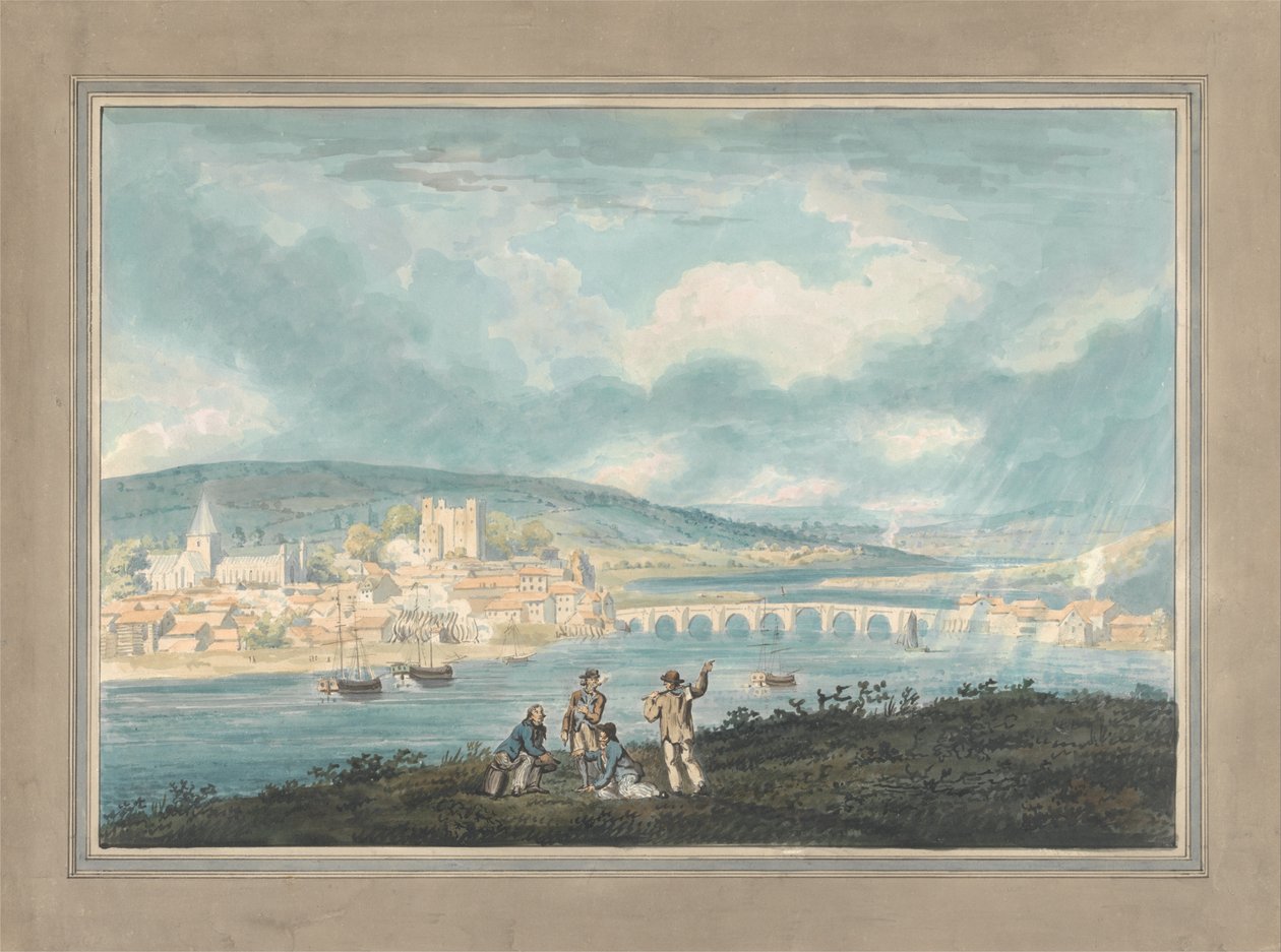 Rochester, Kent- fra nord av Thomas Girtin
