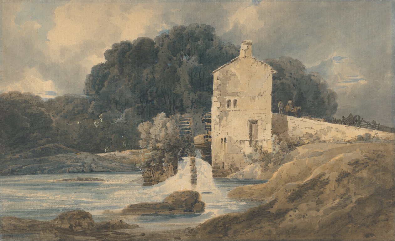 Abbey Mill, Knaresborough av Thomas Girtin