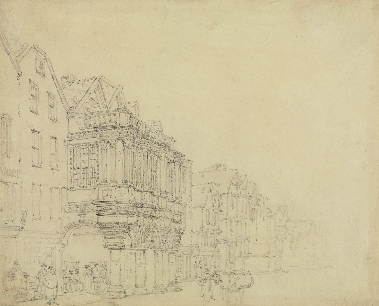 The Guildhall, Exeter, ca. 1797 (grafitt på papir) av Thomas Girtin