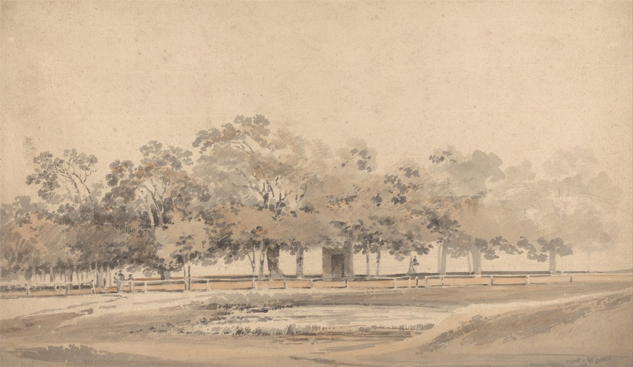 Trær i Hyde Park, London av Thomas Girtin
