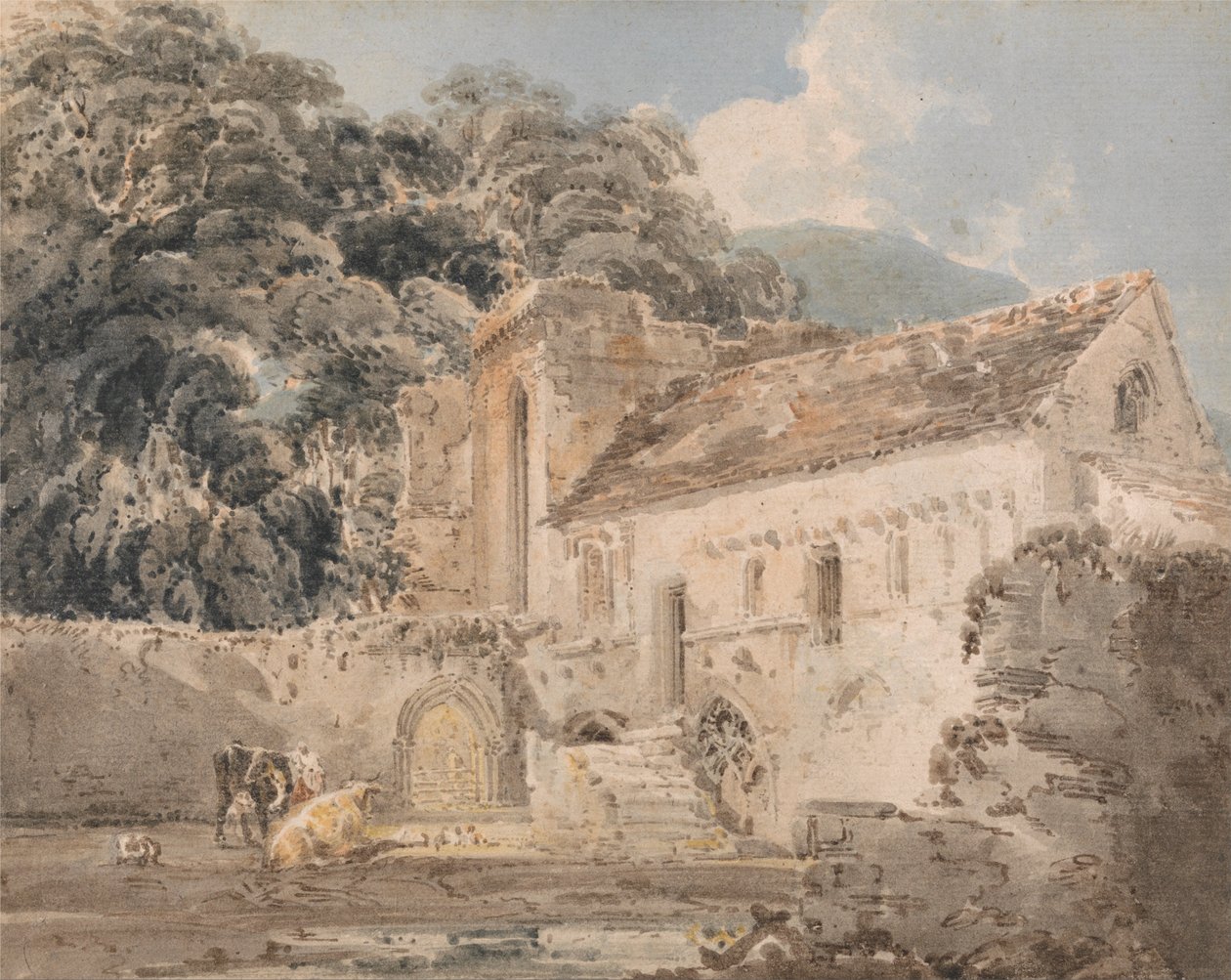 Valle Crucis Abbey, Denbighshire av Thomas Girtin