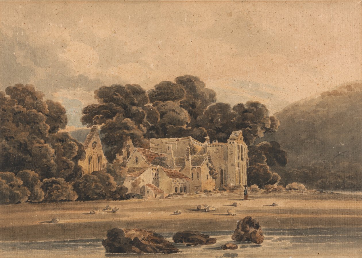 Valle Crucis Abbey, nær Llangollen av Thomas Girtin