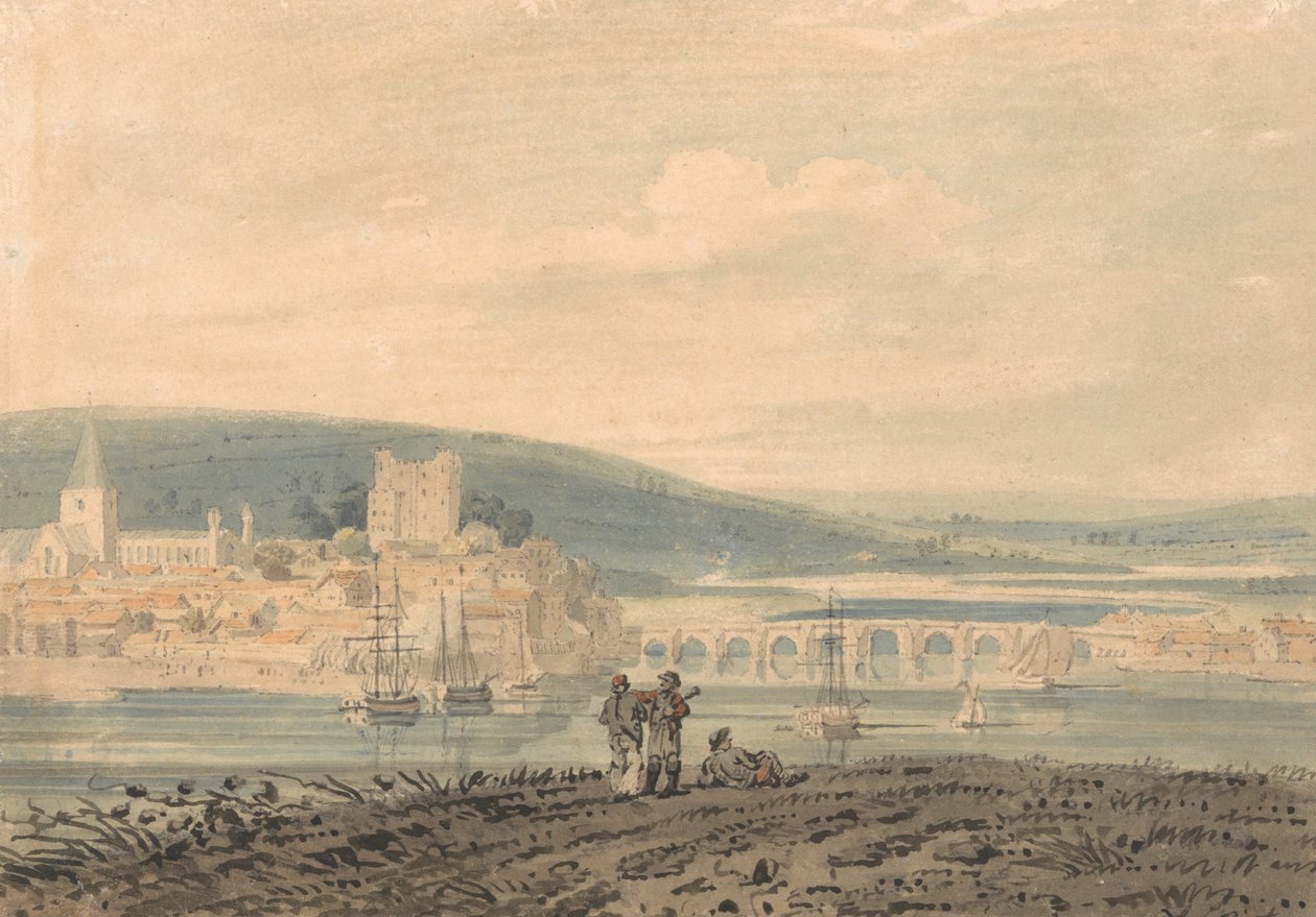 Utsikt over Rochester av Thomas Girtin