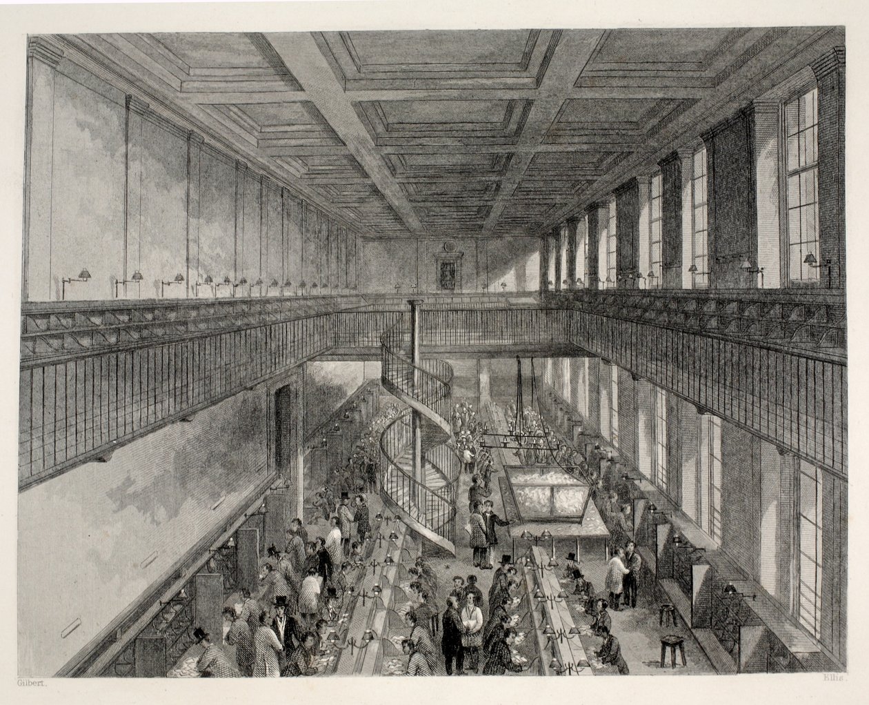 General Post Office, Letter Carriers Room arrangert for utsendelse av aviser, fra puben 