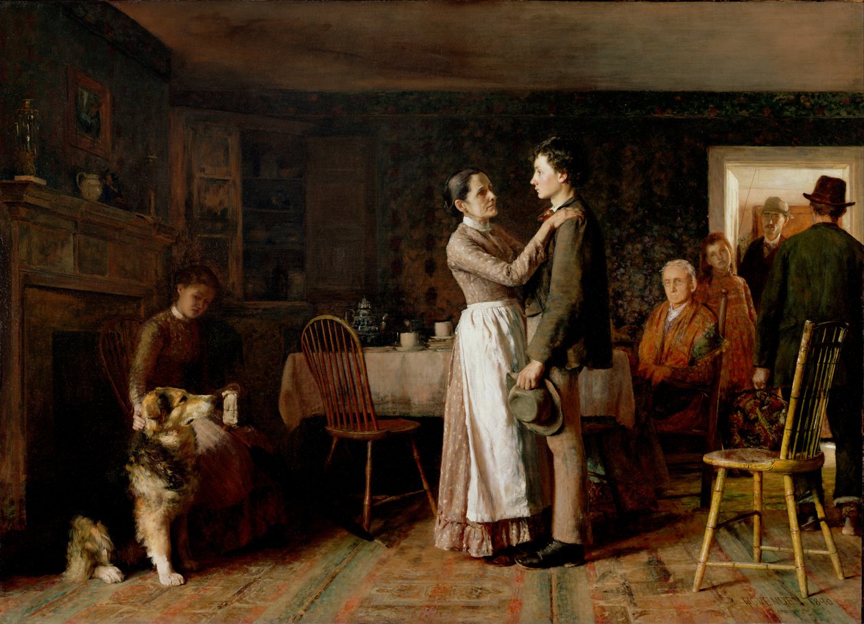 Bryter hjemmebånd av Thomas Hovenden