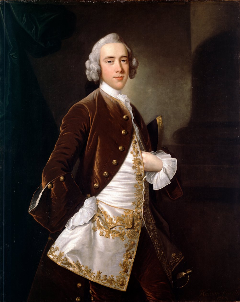 Portrett av en mann av Thomas Hudson