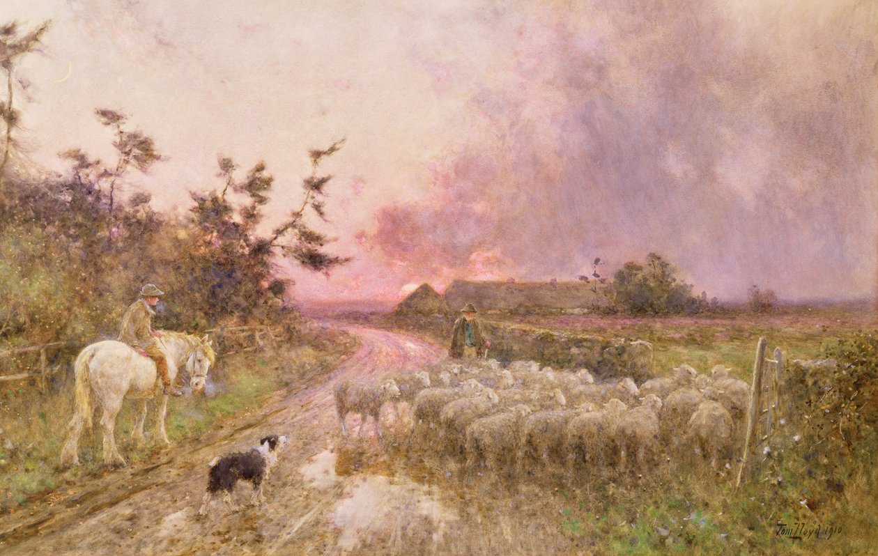 På slutten av dagen, 1910 av Thomas James Lloyd