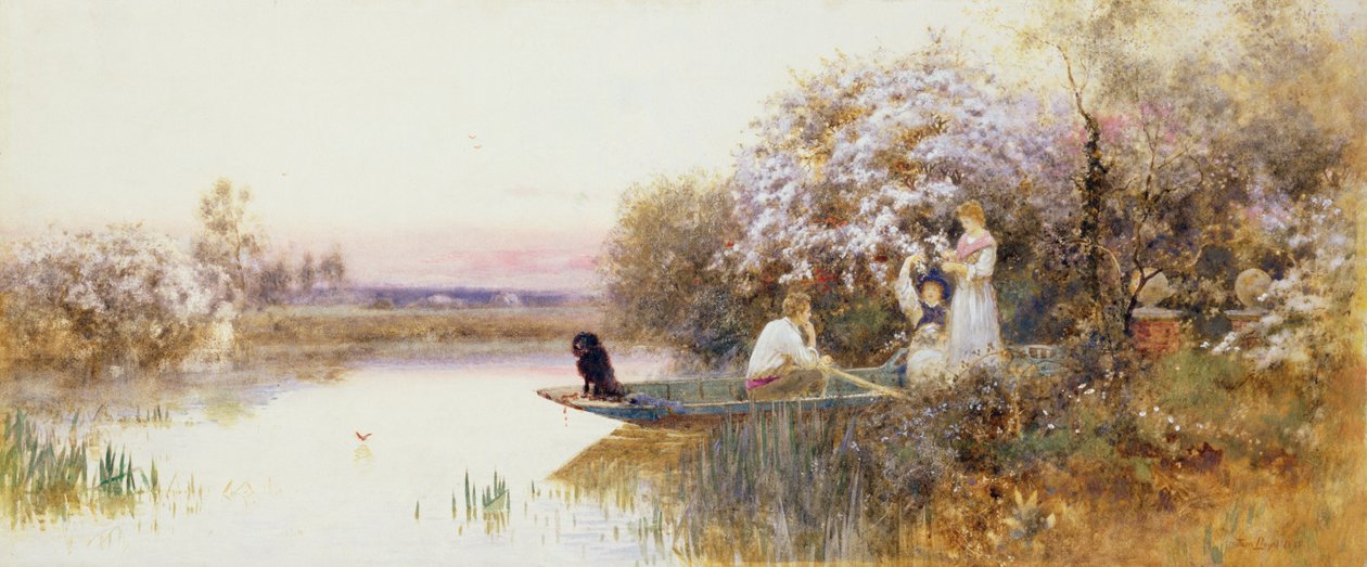 Å plukke blomster. 1895 av Thomas James Lloyd