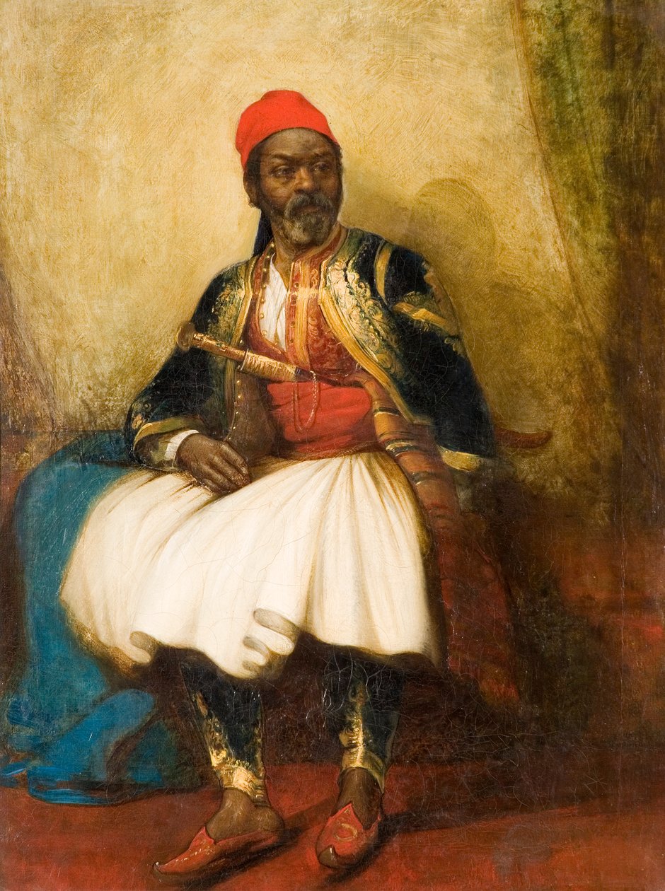 Portrett av en maur i nasjonaldrakt av Thomas Kent Pelham