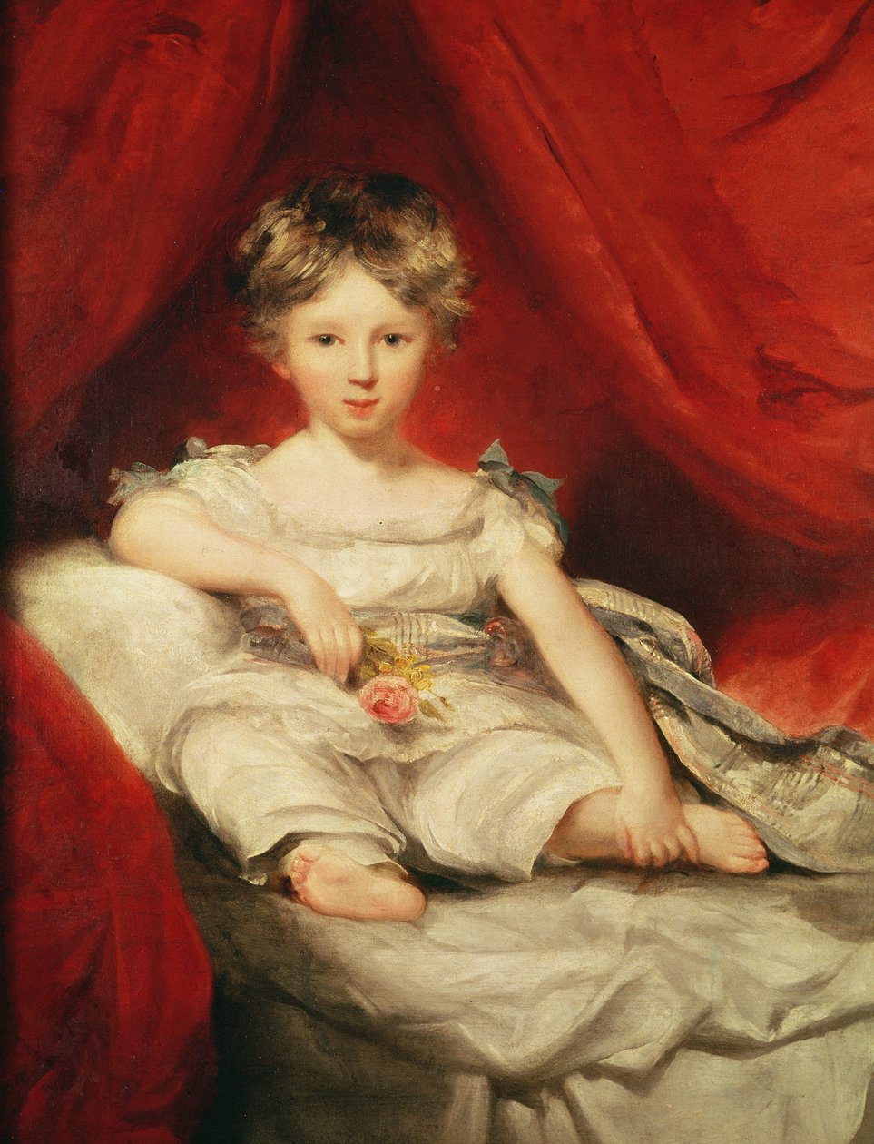 Liten jente med en rose, 1794 av Thomas Lawrence