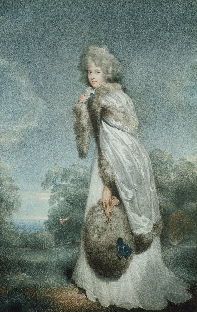 Frøken Farren, gravert av Francesco Bartolozzi (1727-1815), pub. av Bull und Jeffreys, 1792 (stippgravering) av Thomas Lawrence