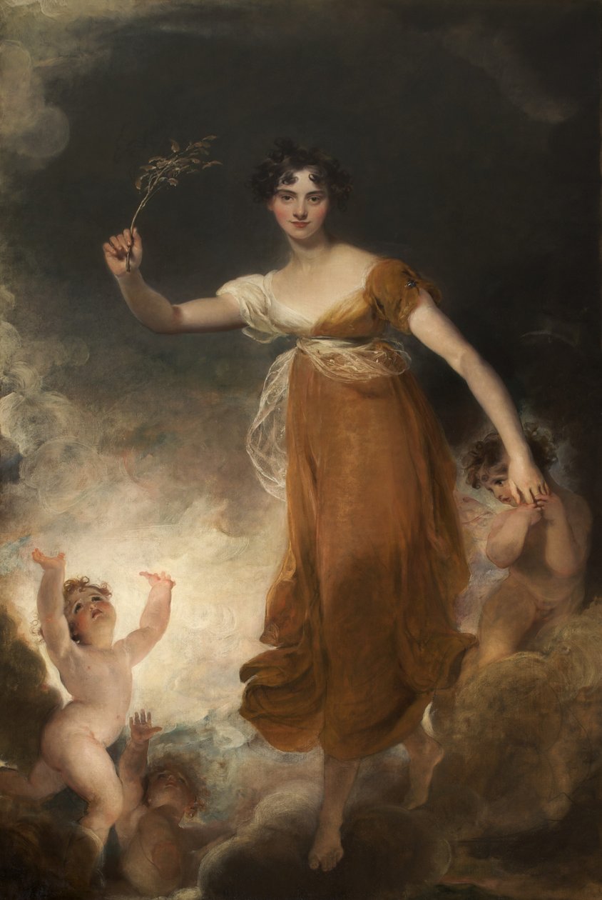 Portrett av Georgina Maria, Lady Leicester som håp, 1814 av Thomas Lawrence