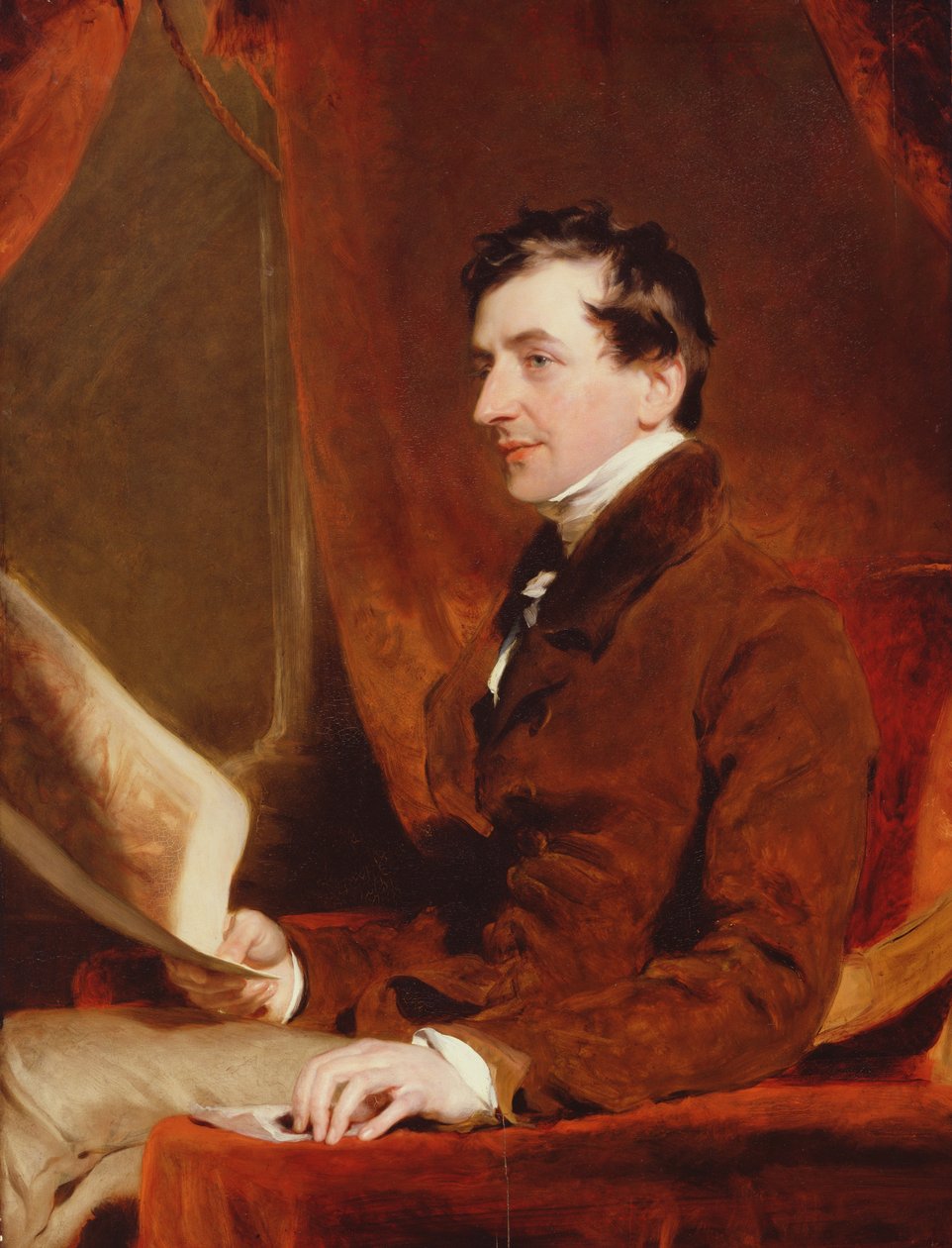 Portrett av Samuel Woodburn, ca. 1820 av Thomas Lawrence