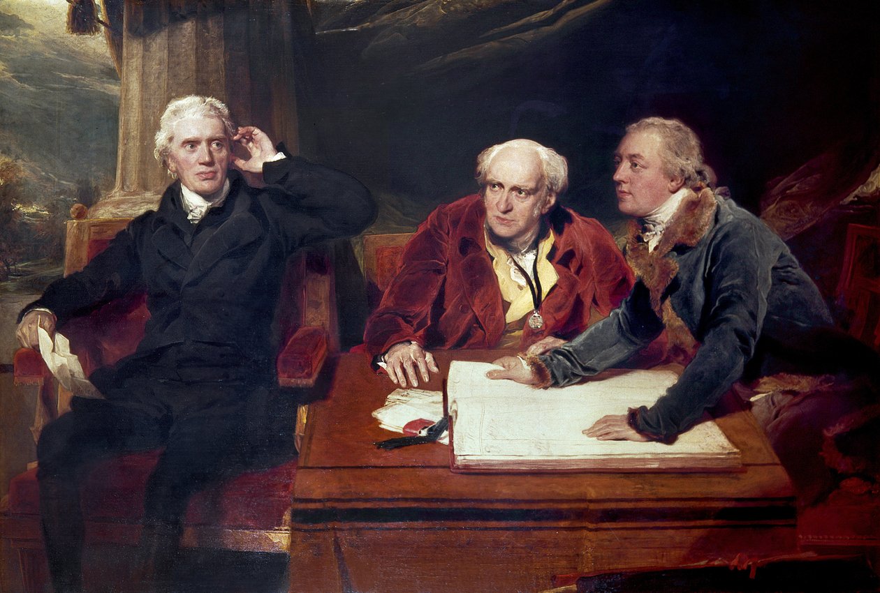 Sir Francis Baring, bankmann og direktør for East India Company, med sine medarbeidere av Thomas Lawrence