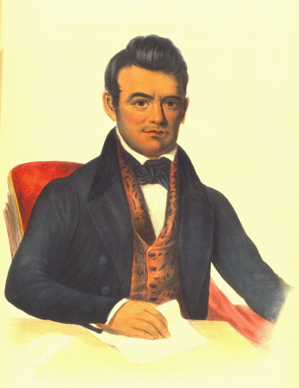 John Ross, en Cherokee-sjef, 1854 1848 (håndfarget lito) av Thomas Loraine McKenney