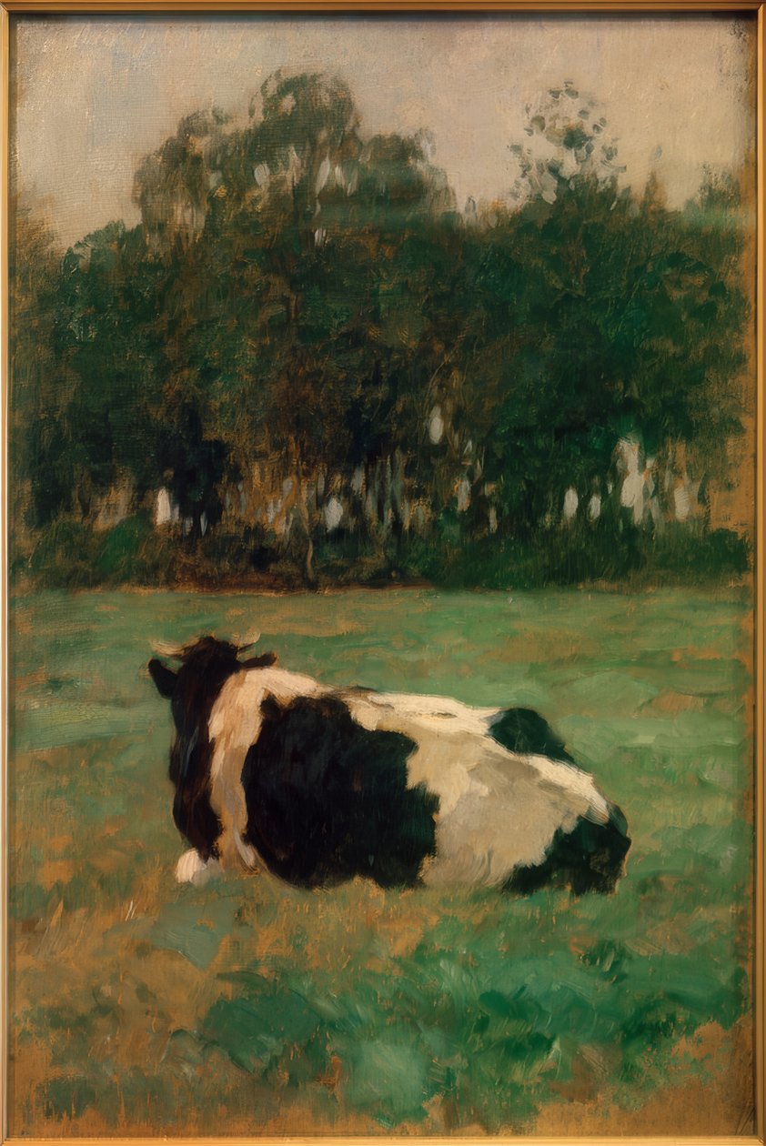 Liggende ku av Thomas Ludwig Herbst