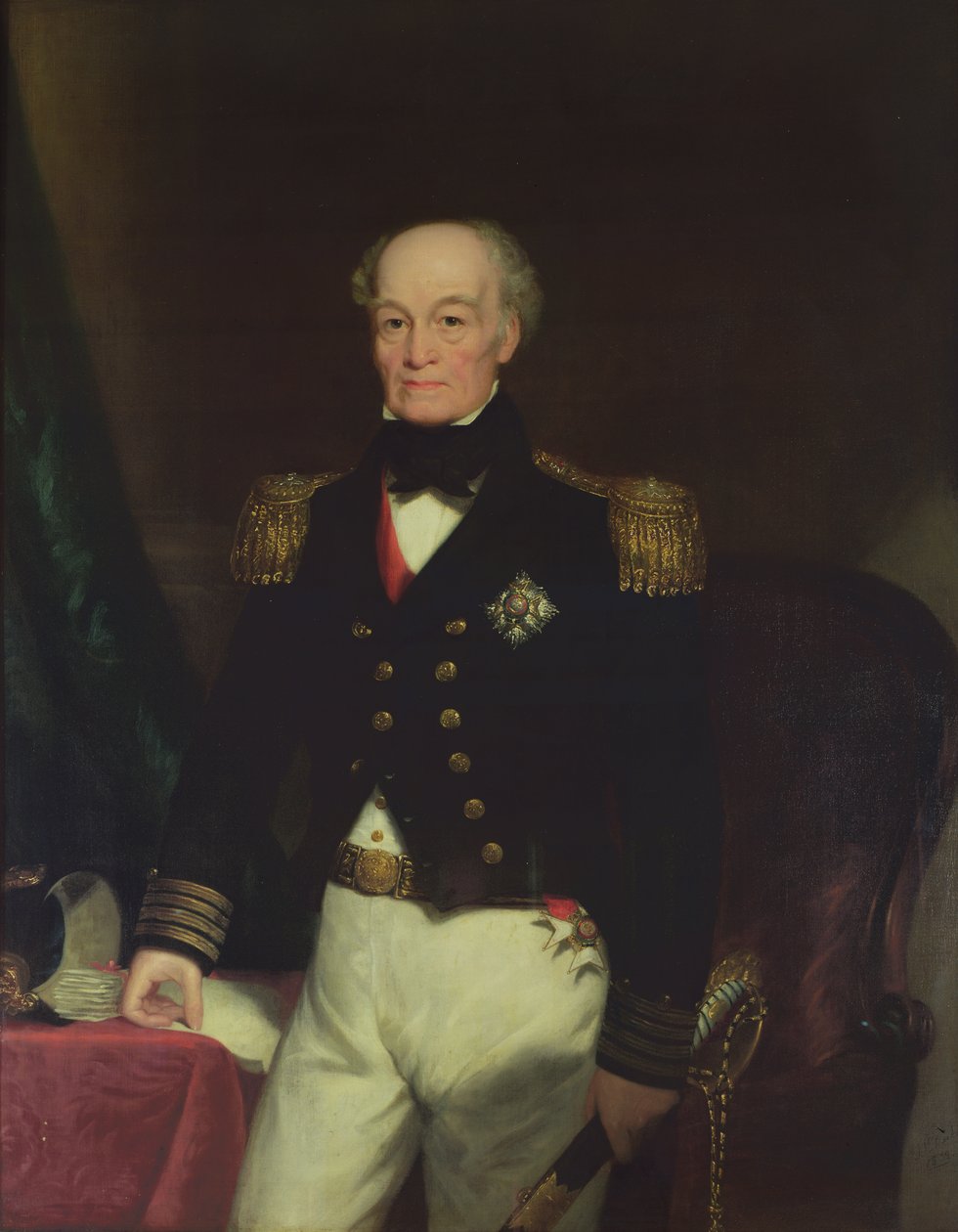 Portrett av Sir Thomas Byam Martin (1773-1854) 1852 (olje) av Thomas Mackay
