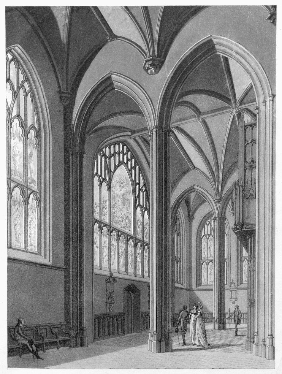 New College ante-kapell, 1803 av Thomas Malton Jnr.