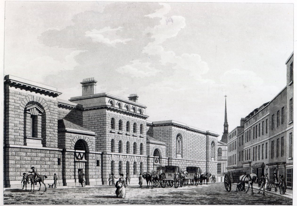 Newgate fengsel, 1799 av Thomas Malton Jnr.