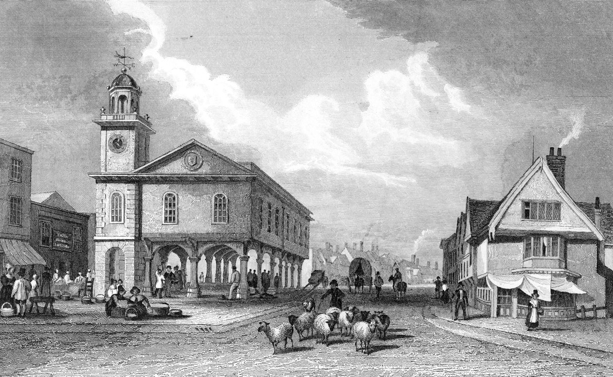 Utsikt over Faversham, Kent, 1832 av Thomas Mann Baynes