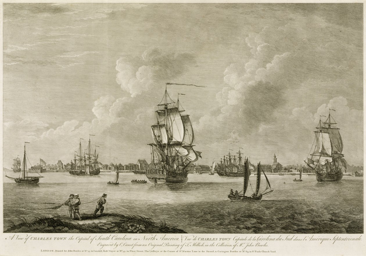 En utsikt over Charles Town, hovedstaden i South Carolina i Nord-Amerika, fra 
