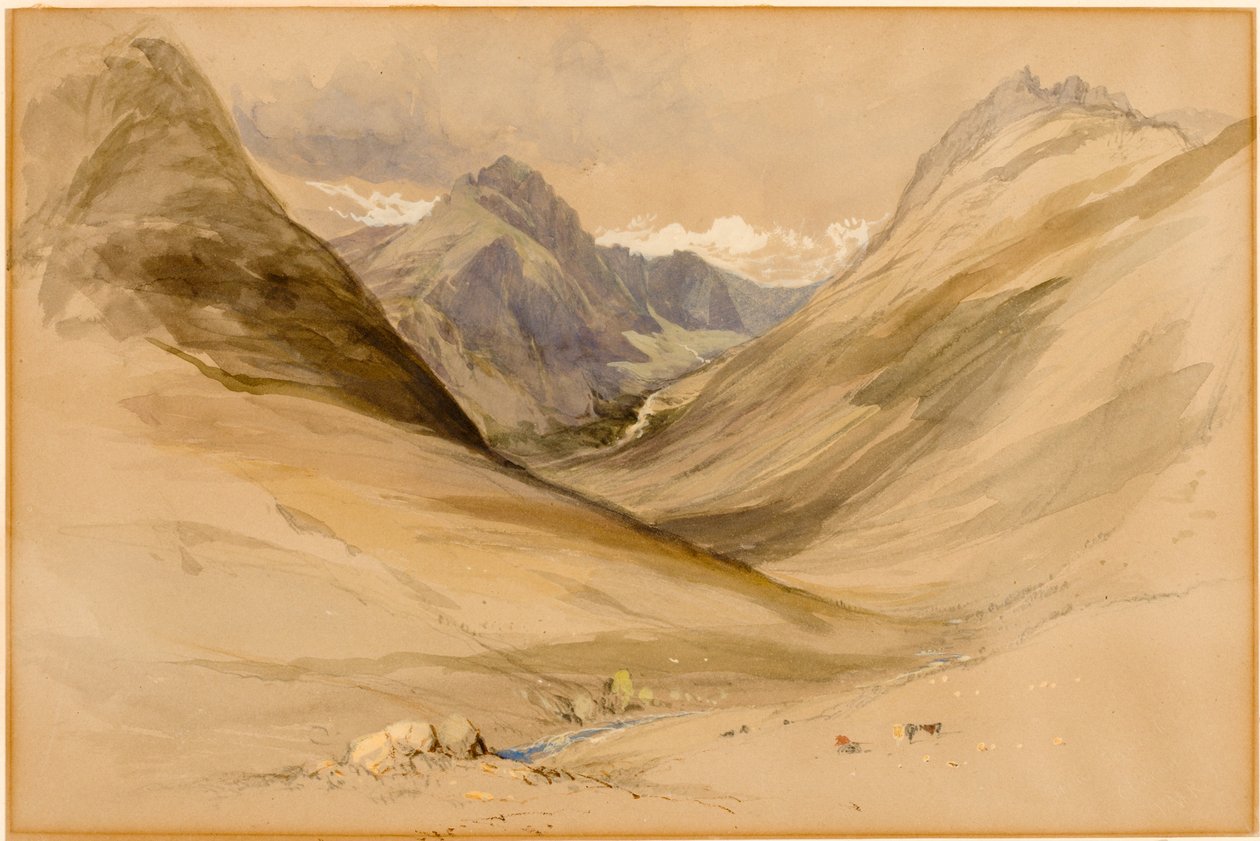 Glen Sannox, Arran (kroppsfarge) av Thomas Miles Richardson