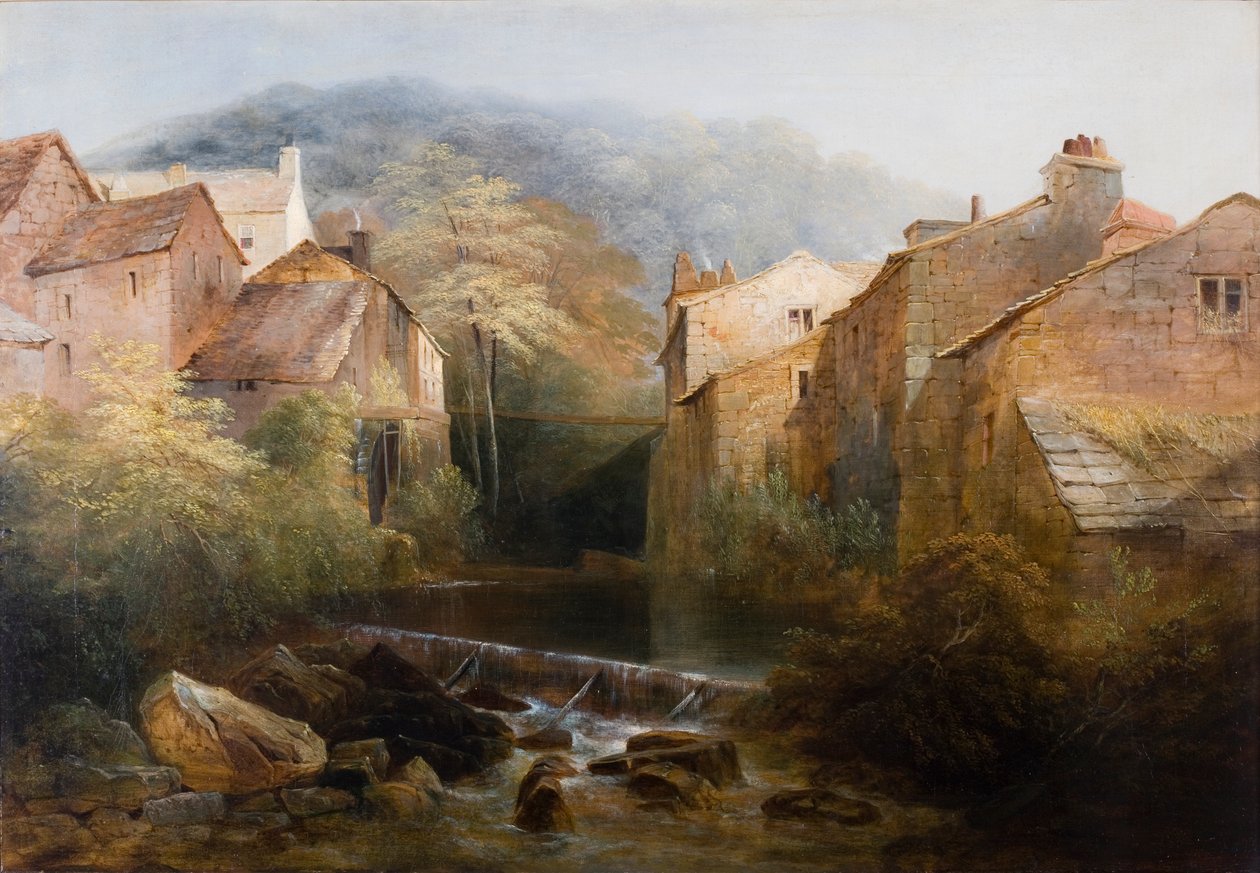 The Old Mill, Ambleside, Cumbria, ca. 1822 av Thomas Miles Richardson