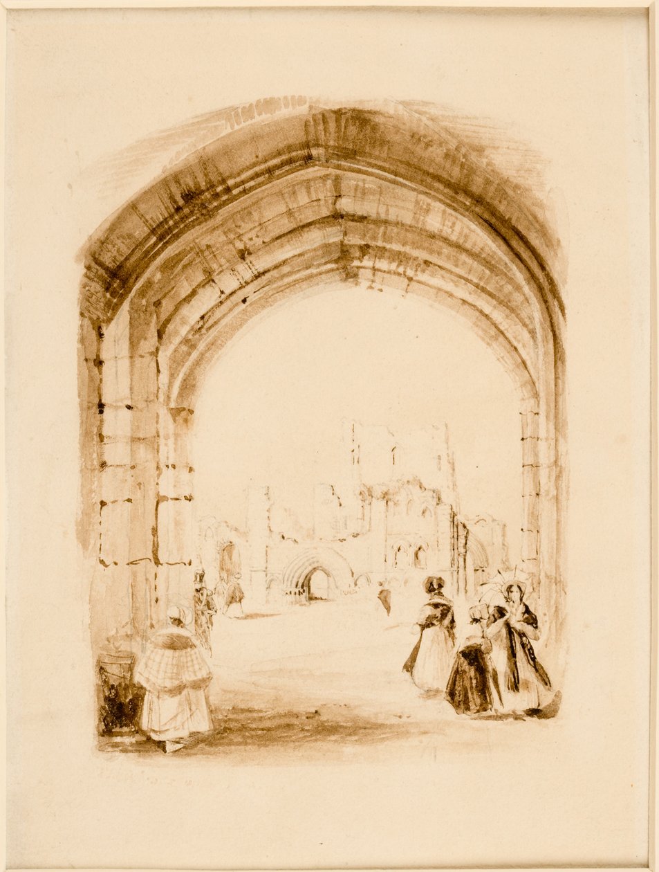 Tynemouth (blekk (sepia) og blyant på papir (på kort)) av Thomas Miles Richardson