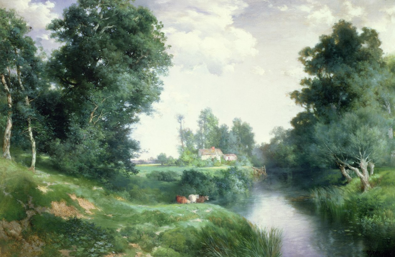A Long Island River, 1908 av Thomas Moran