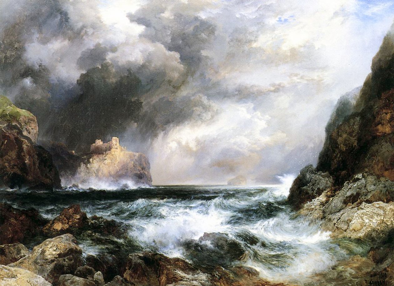 Slott i Skottland, 1910 av Thomas Moran