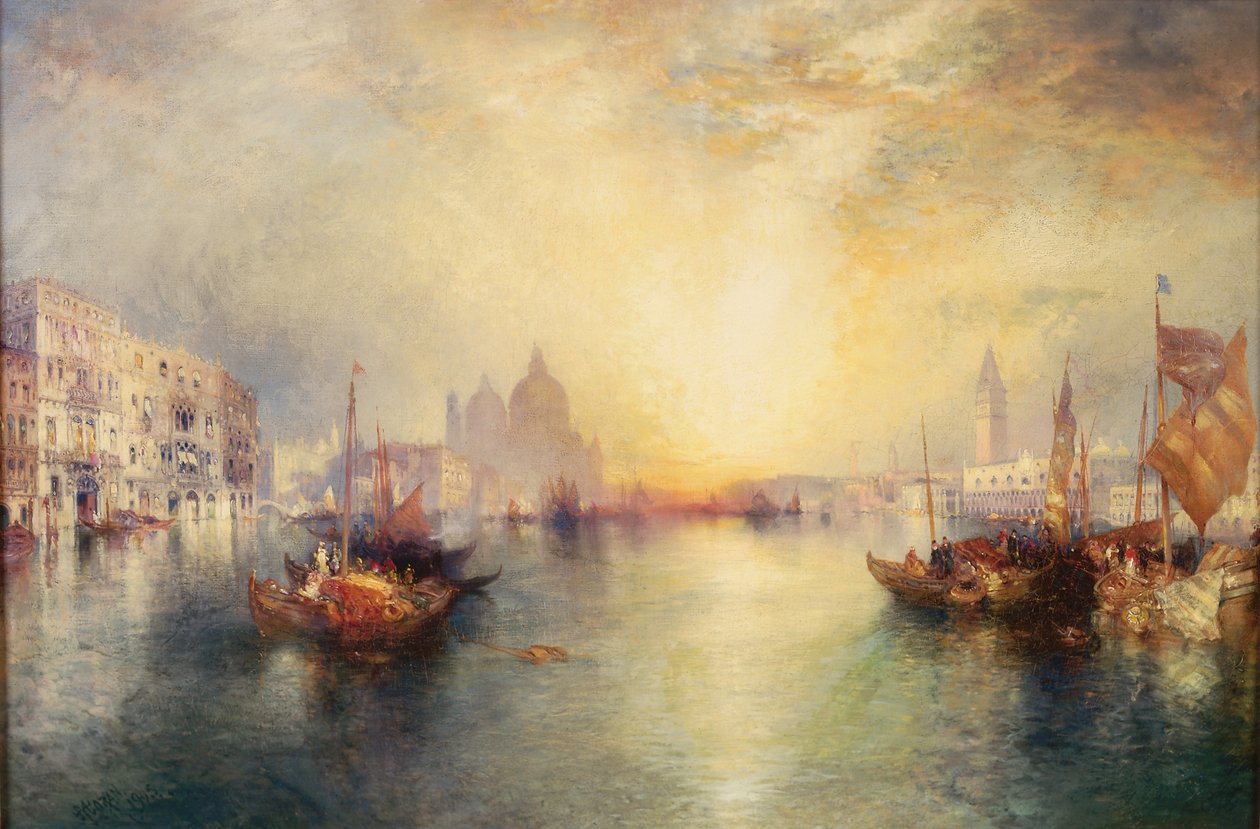 Inngang til Canal Grande, Venezia, 1905 av Thomas Moran
