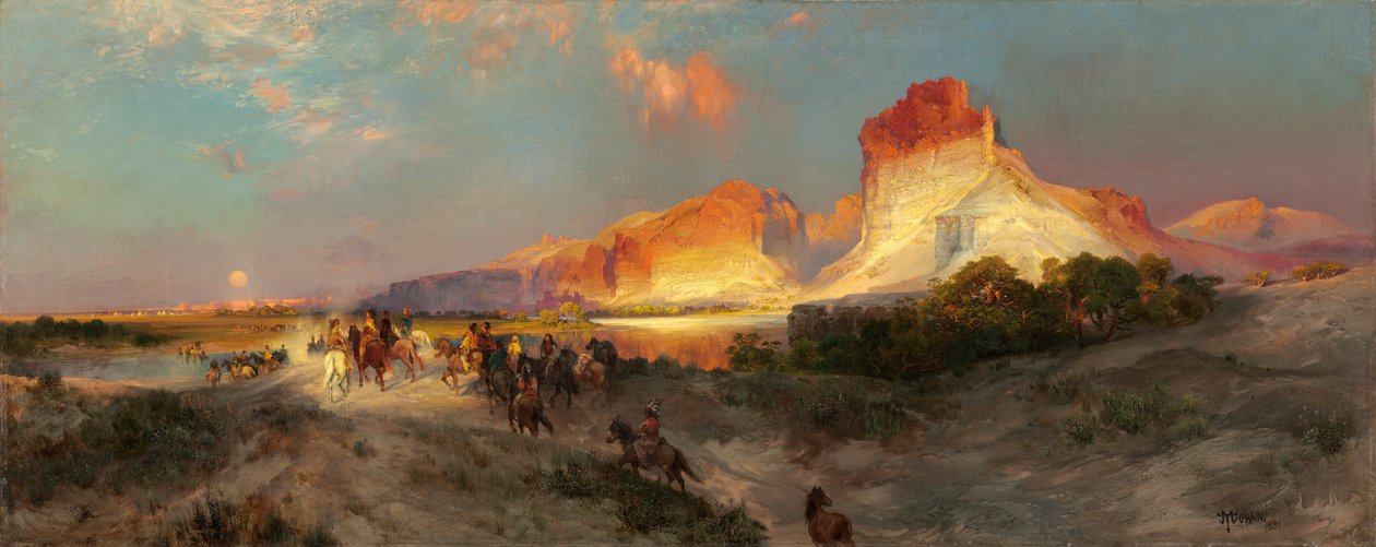 Green River Cliffs, Wyoming, 1881 av Thomas Moran